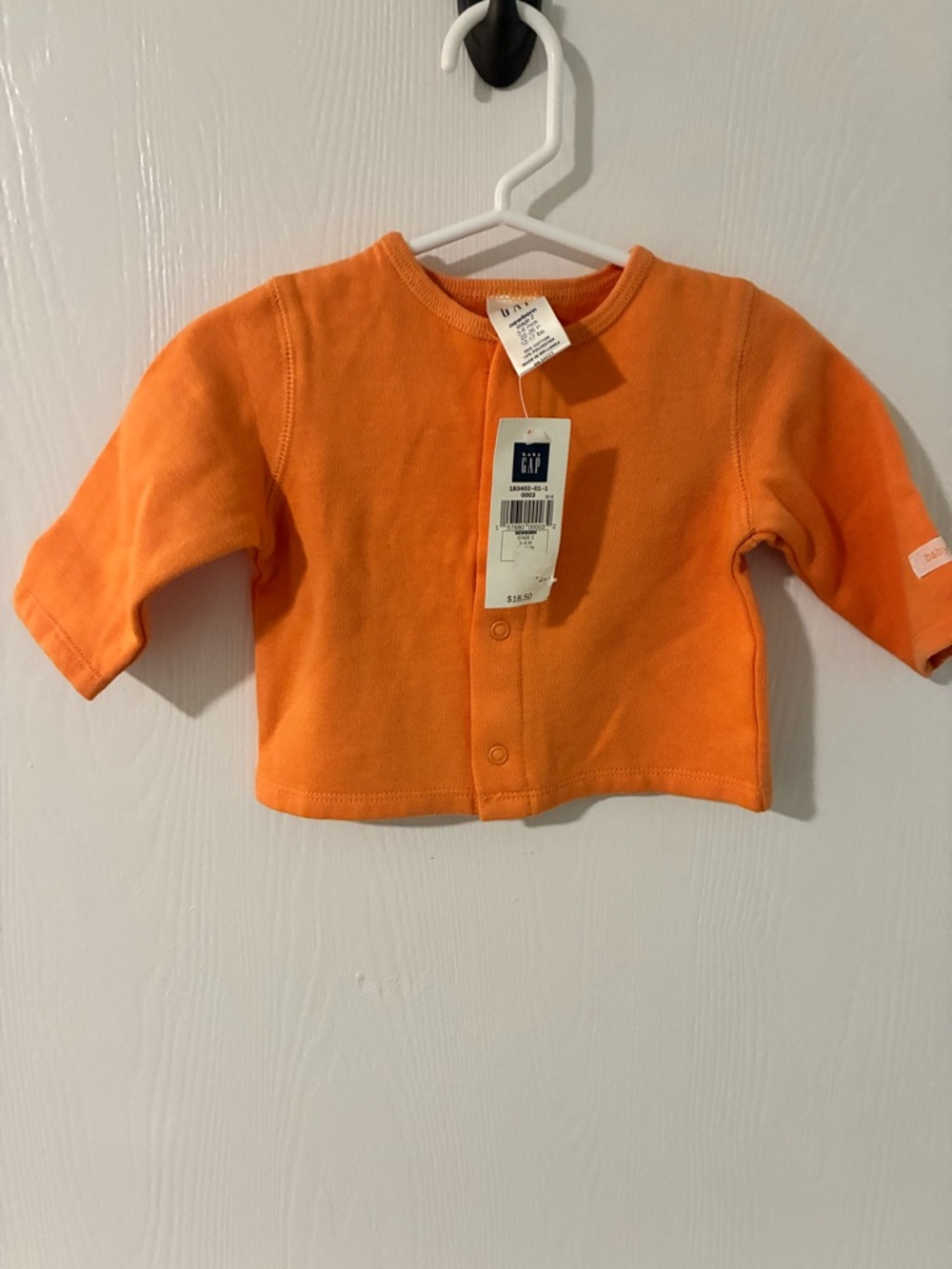 Baby GAP Vintage Bright Orange Baby Snap Cardigan
